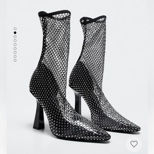 Mango Rhinestone Boots